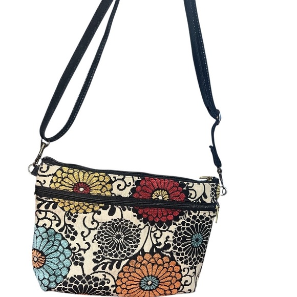 Boho Tapestry Hippy Crossbody Festval Purse 9x6" Made in USA - Picture 2 of 9